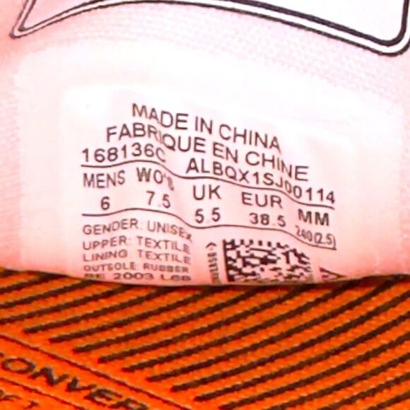 Converse Jack Purcell Low Easy-On 'Black Total Orange' 168136C Women's 7.5 - Picture 10 of 11